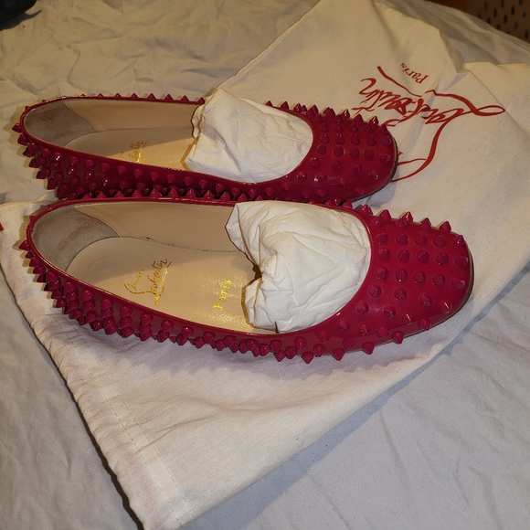 Christian Louboutin Spiked Flats (Pink) - Picture 6 of 14